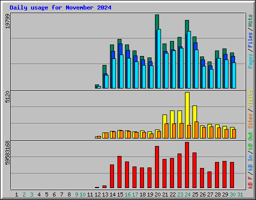Daily usage for November 2024