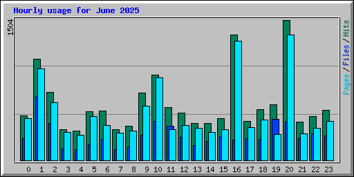 Hourly usage for June 2025