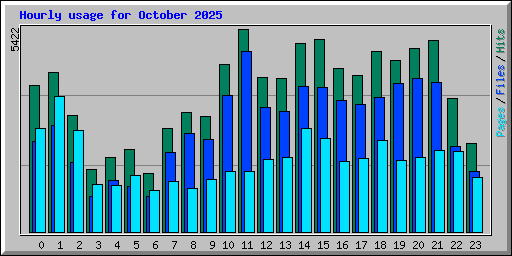 Hourly usage for October 2025