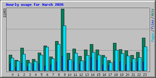 Hourly usage for March 2026