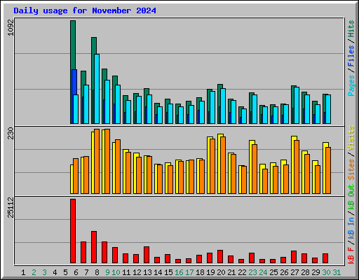 Daily usage for November 2024