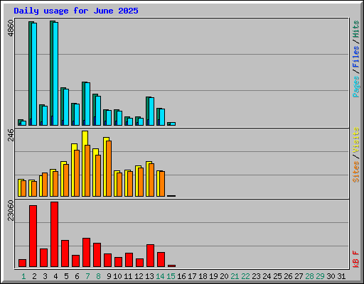 Daily usage for June 2025