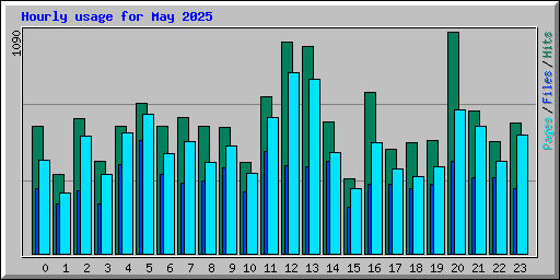 Hourly usage for May 2025