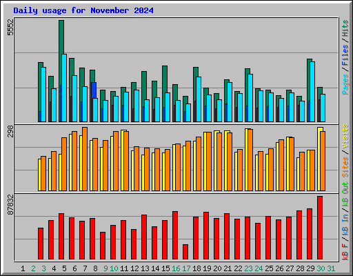 Daily usage for November 2024