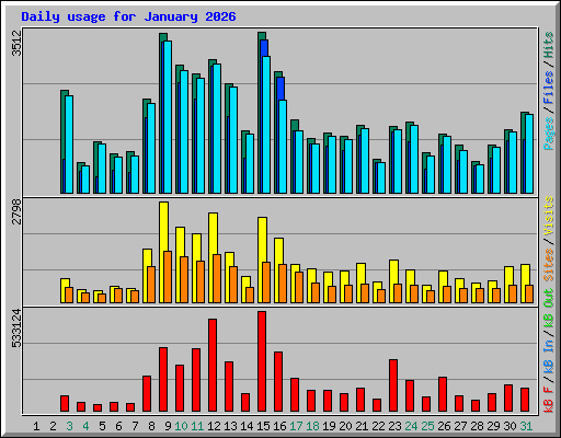 Daily usage for January 2026