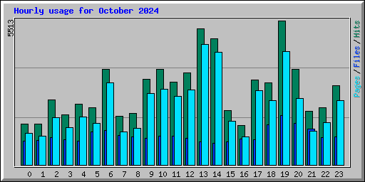 Hourly usage for October 2024