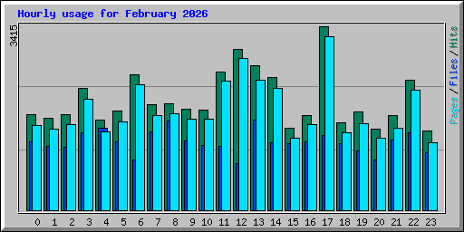 Hourly usage for February 2026