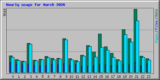 Hourly usage for March 2026